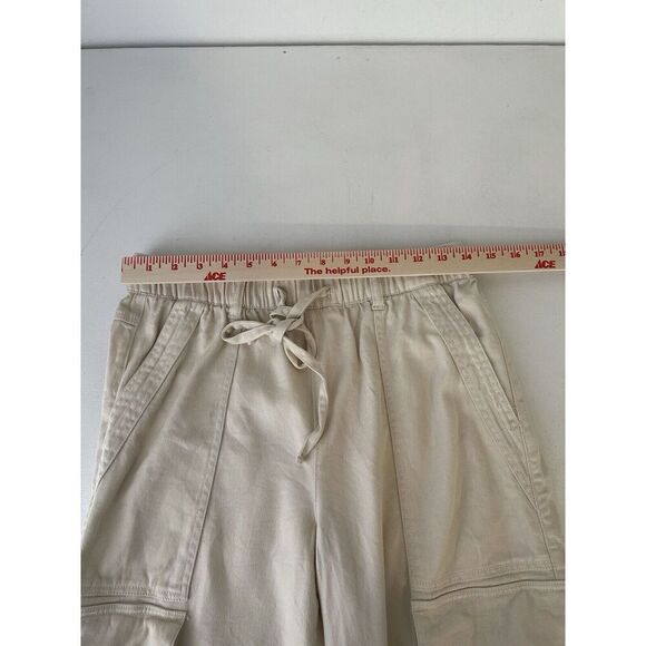 Habitual Size S Cargo Utility Pants Womens Khaki Tan Pockets Pull On Jogger - Picture 3 of 7